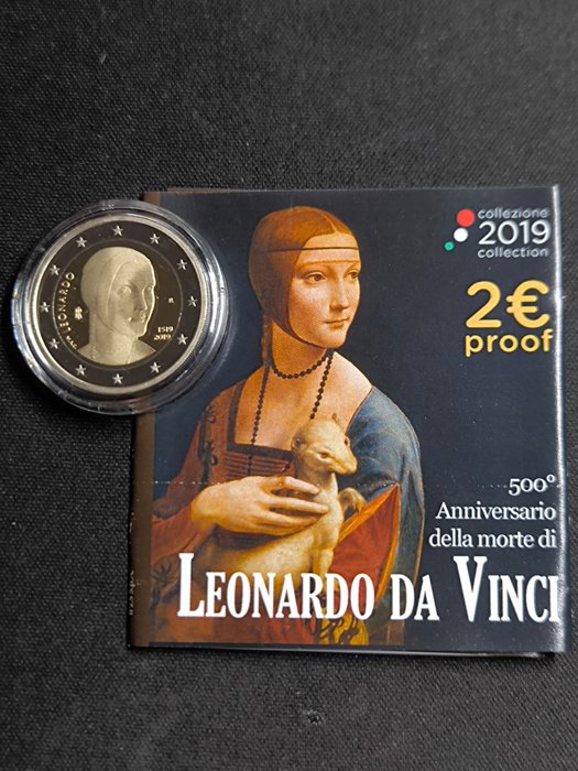 Italien. 2 Euro 2019 "Leonardo da Vinci" Proof