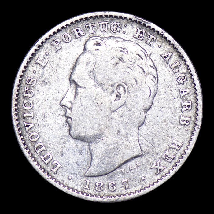 Portugal. D. Luis I  (1861-1889). 200 Reis 1867 - Rara