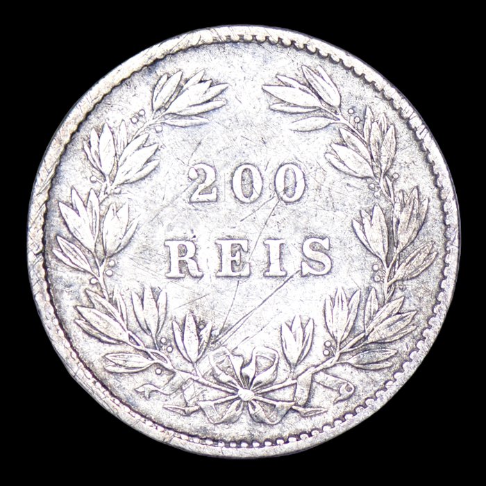 Portugal. D. Luis I  (1861-1889). 200 Reis 1867 - Rara