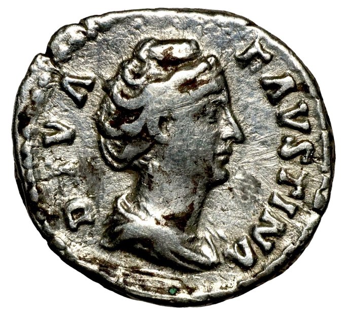 Romarriket. Faustina I († AD 140/1). Denarius Rome - AETERNITAS, Aeternitas holding phoenix  (Ingen mindstepris)