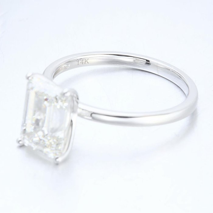 Ingen mindstepris - Ring - 14 karat Hvidguld -  3.01ct. tw. Diamant (Laboratoriedyrket) - EXEX H VS1 INGEN