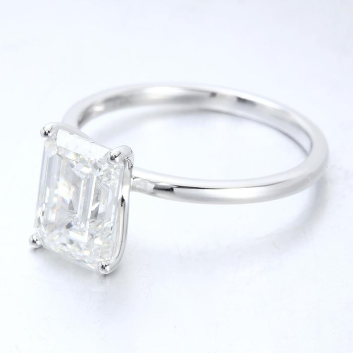 Ingen mindstepris - Ring - 14 karat Hvidguld -  3.01ct. tw. Diamant (Laboratoriedyrket) - EXEX H VS1 INGEN