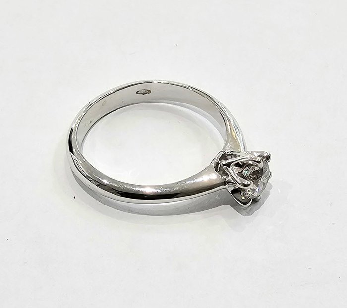 Forlovelsesring - 18 kraat Hvidguld -  0.50ct. tw. Diamant (Natur)