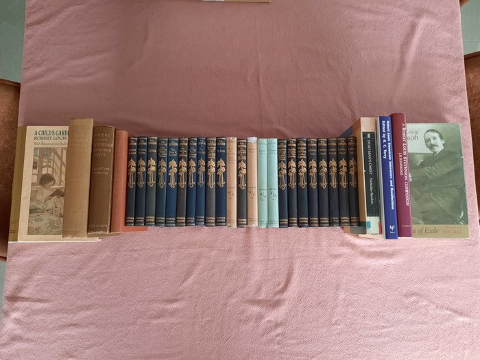 Robert Louis Stevenson - Lot with 23 Volumes (of 35) of The Works of Robert Louis Stevenson. Tusitala Edition in Full - 1898-1992