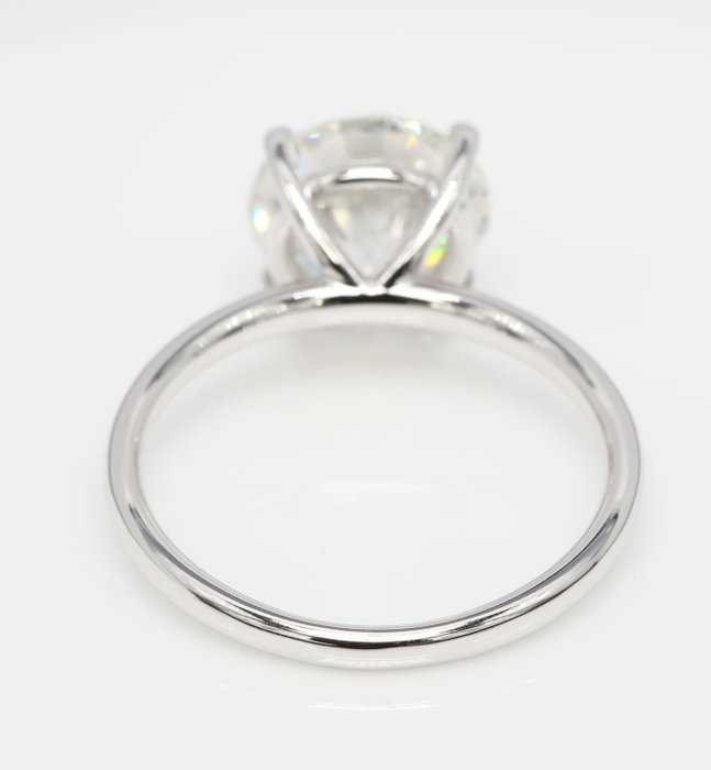 Ingen mindstepris - Ring - 18 kraat Hvidguld -  4.30ct. tw. Diamant (Laboratoriedyrket) - Runde F-VVS2