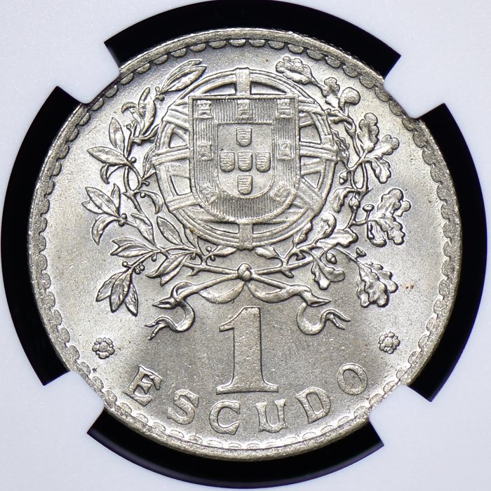 Portugal. Republic. 1 Escudo 1946 - NGC - MS 66 - Escassa