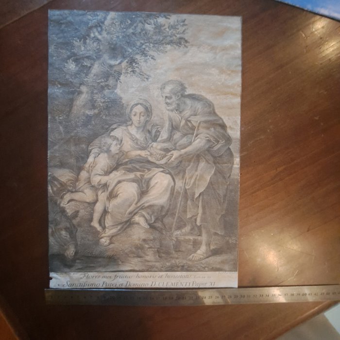 after Carlo maratti  (Camerano, 15 maggio 1625 – Roma, 15 dicembre 1713)  Giulio Romano Annibale - Collezione acqueforti scene religiose maestri del Rinascimento