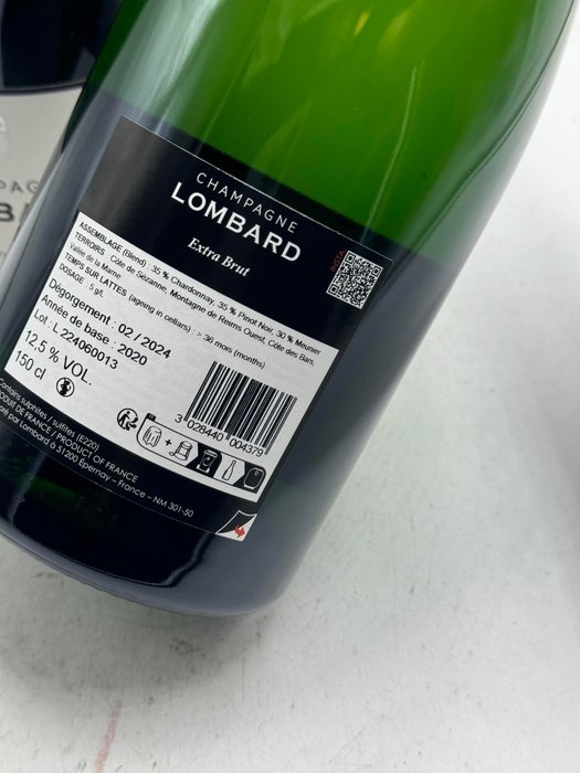 Lombard - Champagne Extra Brut - 2 Magnummer (15 L)