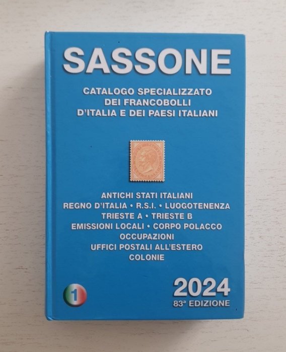 Italien  - Sassone kataloger nr 1 2 og 3 fra 2024 af den 83 udgave brugt