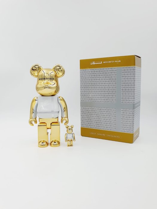 Medicom Toy plus - Be@rbrick 400% + 100% -  Medicom Toy Plus Gold Chrome 2021