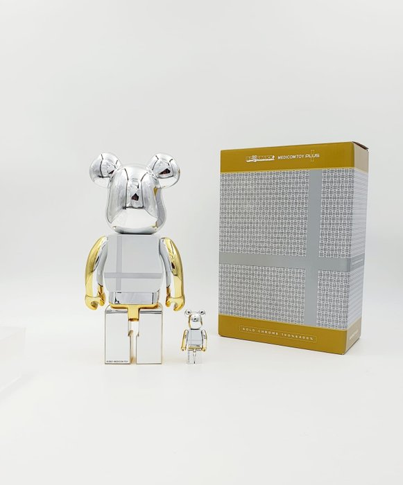 Medicom Toy plus - Be@rbrick 400% + 100% -  Medicom Toy Plus Gold Chrome 2021