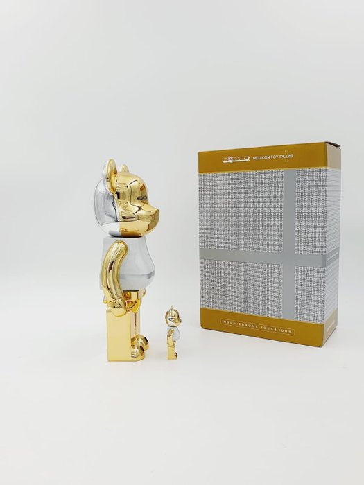 Medicom Toy plus - Be@rbrick 400% + 100% -  Medicom Toy Plus Gold Chrome 2021