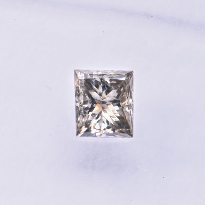 Ingen mindstepris - 1 pcs Diamant  (Naturfarvet)  - 0.31 ct - Rektangel - Fancy Grålig Gul - VS2 - International Gemological Institute (IGI)