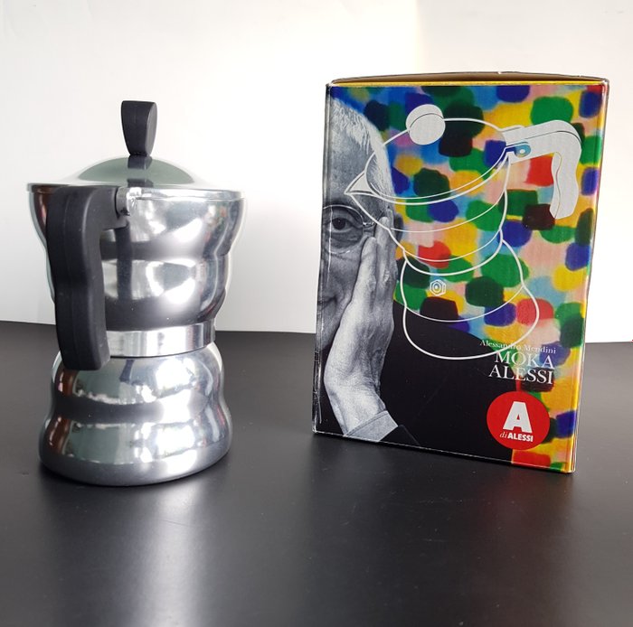 Alessi - Alessandro Mendini - Kaffekande - "Moka" - Aluminium håndtag og knop i termoplastisk harpiks