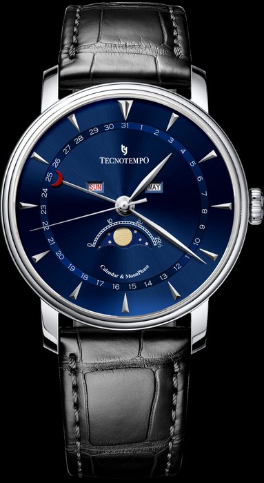 Tecnotempo  - Calendar  Moon Phase - 40mm - TT.CMP.BL - Mænd - 2011-nu