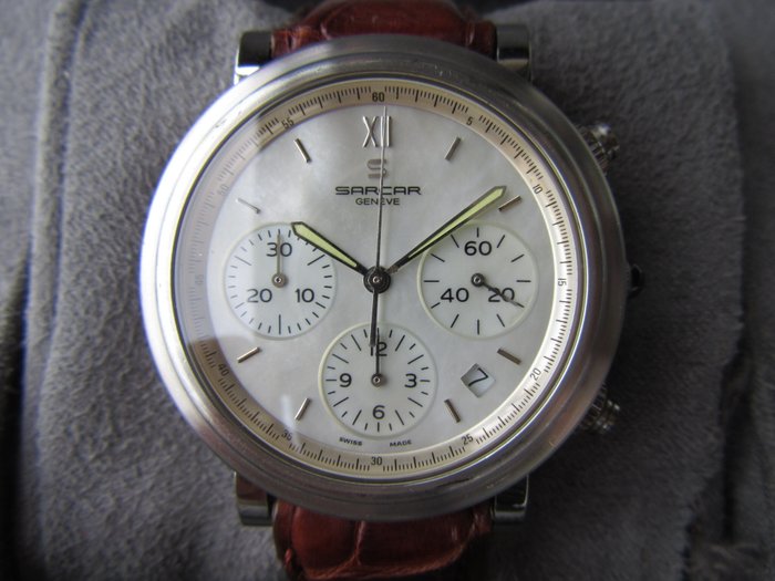 Sarcar - Sarcar Narval Geneve Chronographe Vintage Dial Madreperla - A13001 - Mænd - 1990-1999