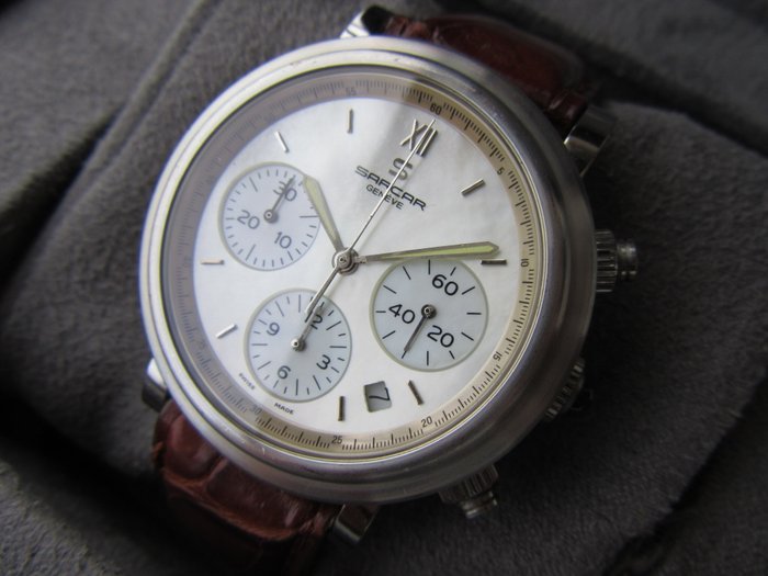 Sarcar - Sarcar Narval Geneve Chronographe Vintage Dial Madreperla - A13001 - Mænd - 1990-1999