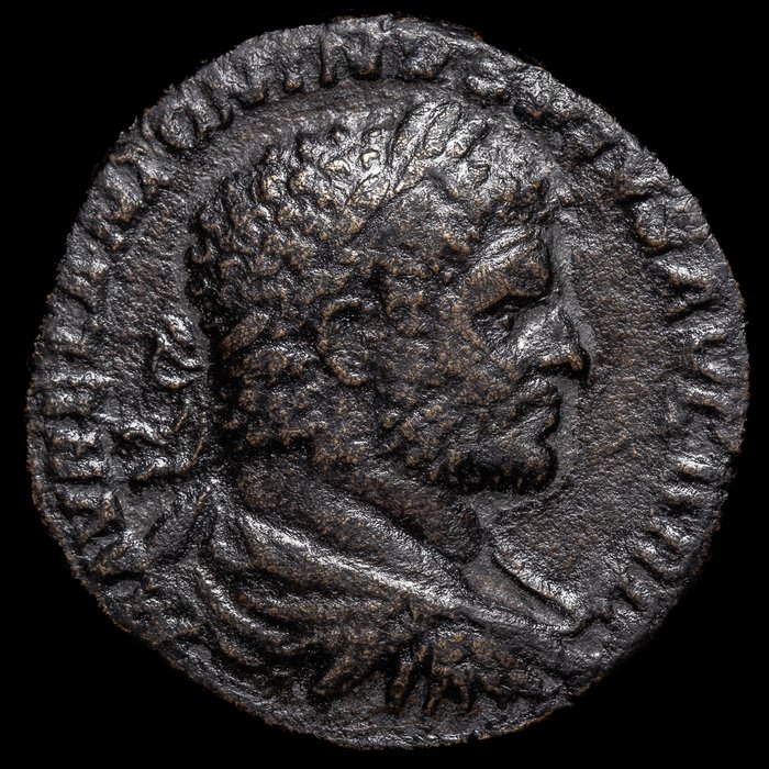 Romarriket. Caracalla (AD 198-217). Sestertius Roma - Marte con Victoriola y cautivo a los pies  (Ingen mindstepris)