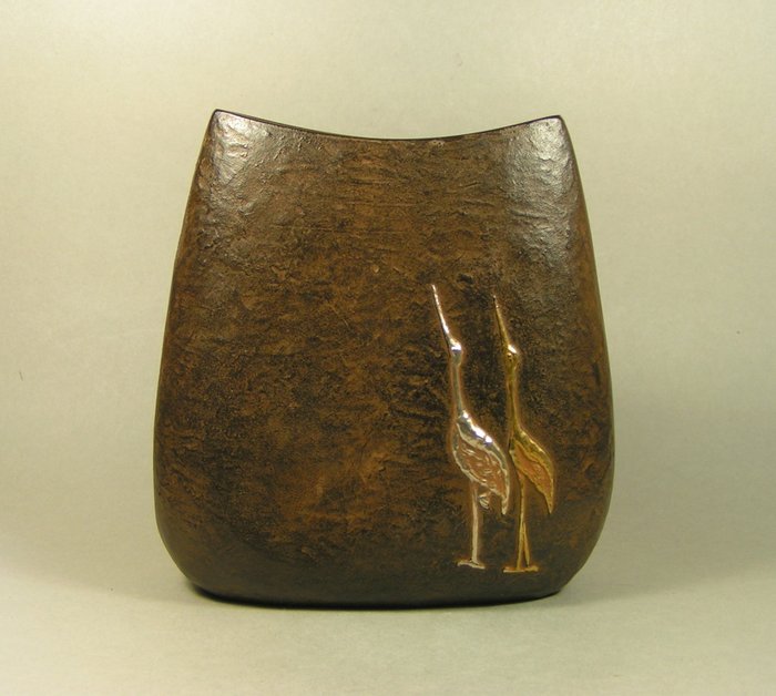 Ikebana vase - Bronze Træ - Japan - Bronze 'ikebana' vase