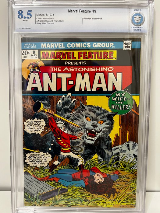 Marvel Feature #9 - Marvel Feature presents: The Astonishing Ant-Man - 1 Graded comic - Første udgave - 1973 - CBCS 8.5