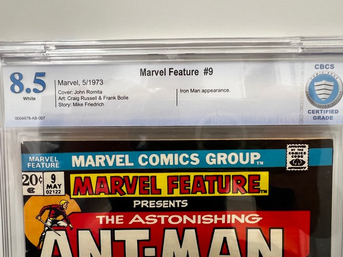 Marvel Feature #9 - Marvel Feature presents: The Astonishing Ant-Man - 1 Graded comic - Første udgave - 1973 - CBCS 8.5