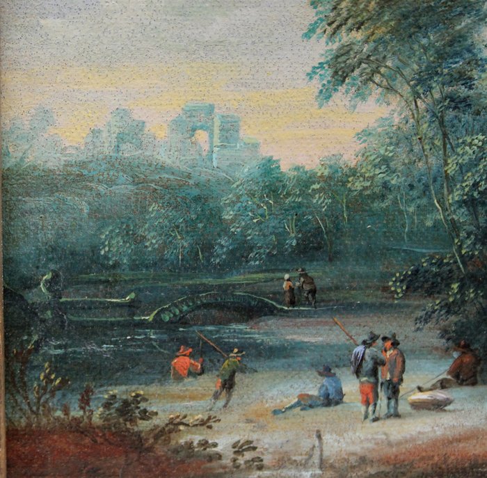 Jan I Breughel (1568-1625), Follower of - Wooded landscape with travelers