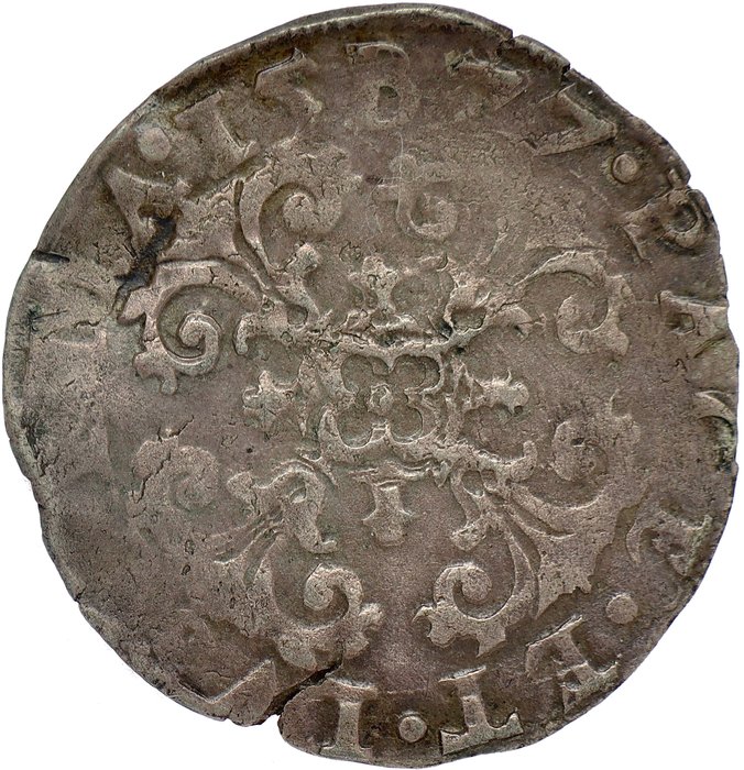 Spanske Nederlande, Brabant, Brussel Philip II. Patard des Etats / Statenstuiver mm. B - Brussels mint - 1577 - VERY RARE