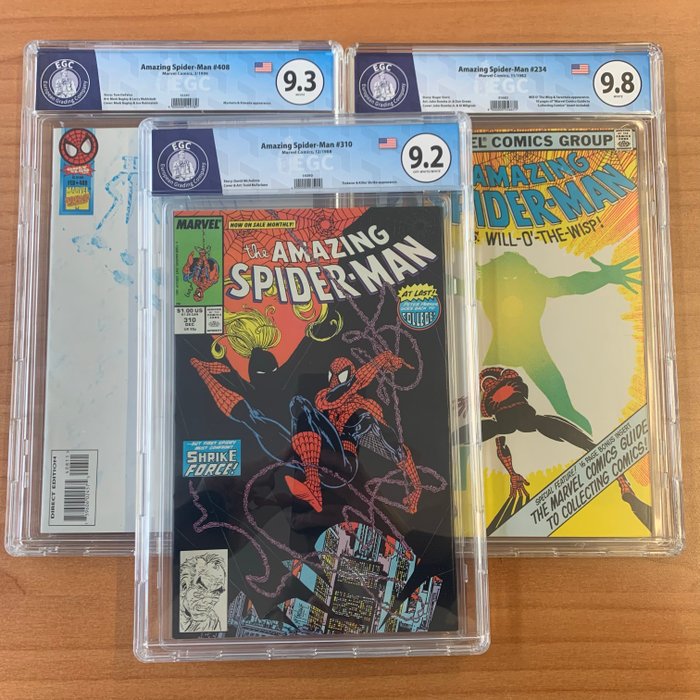 Amazing Spider-Man #408, 310, 234 - EGC graded 9.3, 9.2, 9.8 - 3 Graded comic