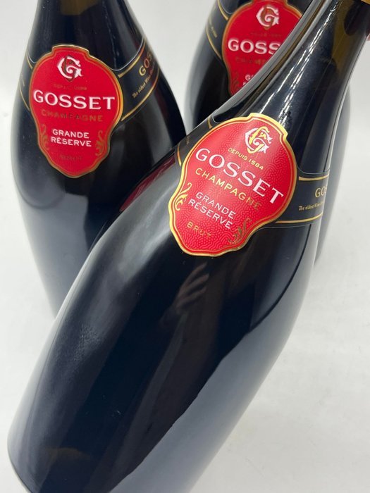 Gosset, Champagne Grande Reserve - Champagne Brut - 3 Flasker (0,75 L)