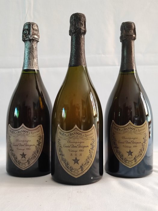 1983 Dom Pérignon - Champagne Brut - 3 Flasker (075 L)