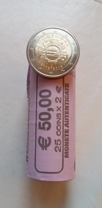 Portugal. 2 Euro 2012 (Rollo)  (Ingen mindstepris)