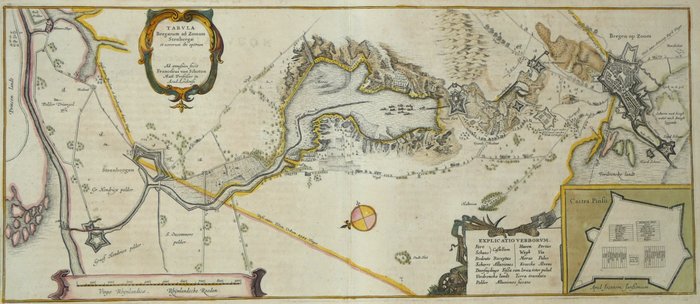 Holland - Brabant; Pieter Schenk (1660-1711)  Gerard Vlack (1652-1726) - 'Tabula Bergarul ad Zomam Stenbergae' - 1705