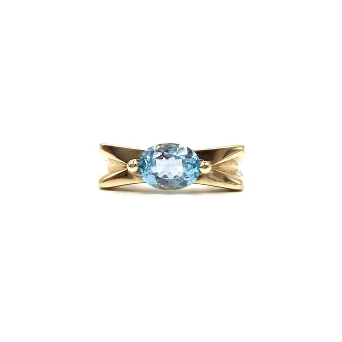 Ingen mindstepris - Ring - 9 kt. Gulguld -  1.13ct. tw. Topas