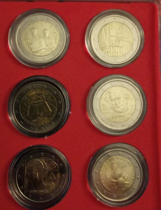 Italien. 2 Euro 2004/2021 Vari Anni  Commemorative (12 monete)  (Ingen mindstepris)