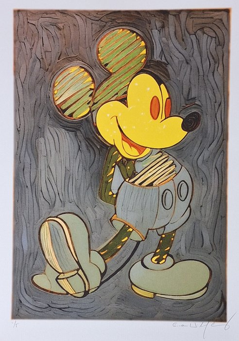 Emma Wildfang - Mickey Mouse - Triptychon  "Comic Icons as Still Life" series Vincent van Gogh