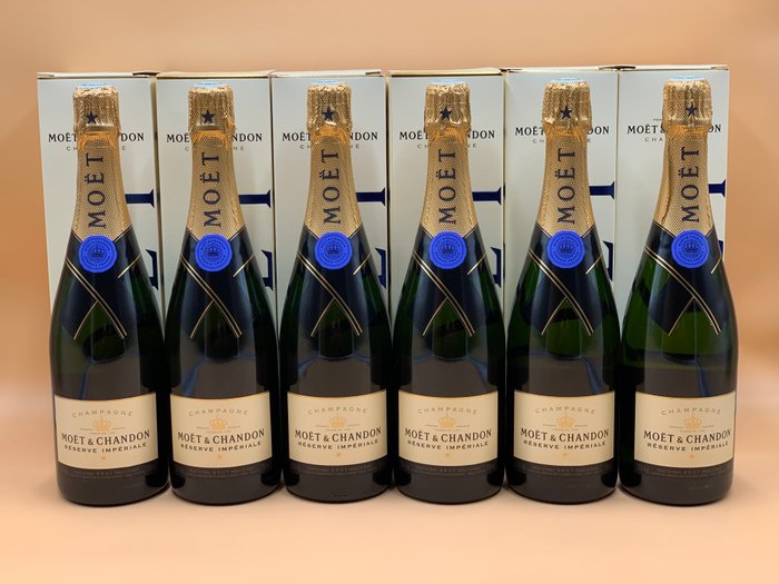 Moët  Chandon, Réserve Impériale - Champagne Brut - 6 Flasker (0,75 L)