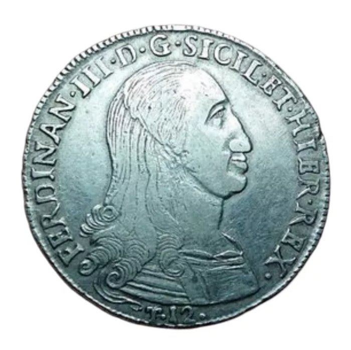 Italien, Kongeriget af Sicilien. Ferdinand 3. af Borbone (1759-1816). 12 Tarì 1799  (Ingen mindstepris)