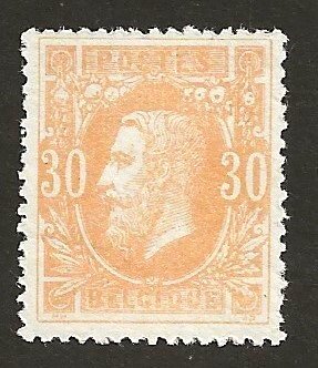 Belgien 1870 - 30c okkerrød forestillende Leopold II - OBP/COB 33