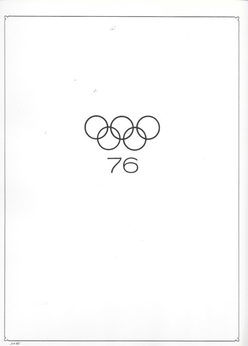 Verden 1976 - Album "OLYMPIC GAMES 1976" af "KABE" - 48 Fortrykte blade med klare beslag