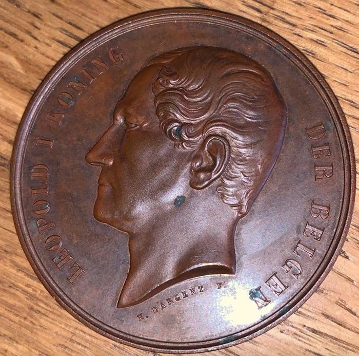 Belgien Bronze medal 'Rederijkerskamer De Wyngaerd te Brussel' by N Dargent ND ca 1851