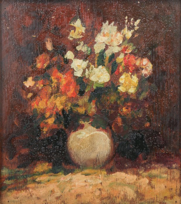 Alfred Bastien (1873-1955) - Still life flowers