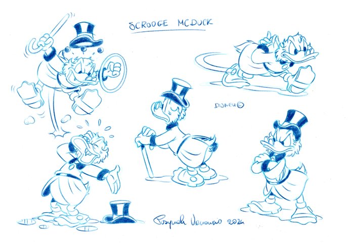 Venanzio, Pasquale - Original Concepts Drawings-Scrooge McDuck