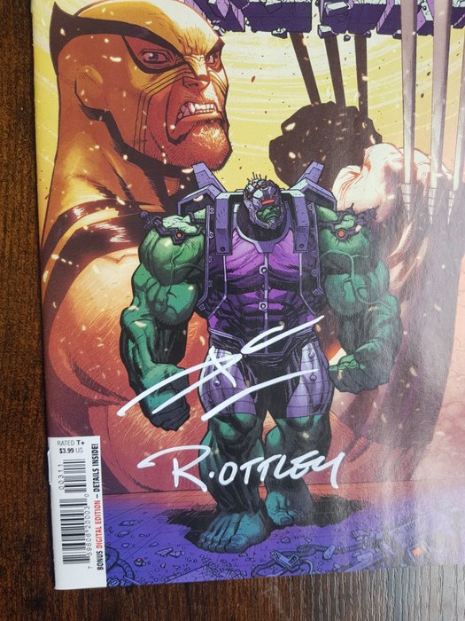 Hulk #3 Key Issue ! 1st Print SOLD OUT  !! - Signed By creators Ryan Ottley and Donny Cates !!! With COA ! - 1 Signed comic/2022