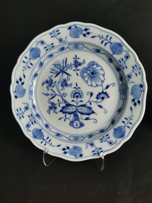 Meissen - 6 Piatti - D21.5 cm - Cipolla blu “Zwiebelmuster” - 1 Wahl. - Middagsservice (6) - Porcelæn