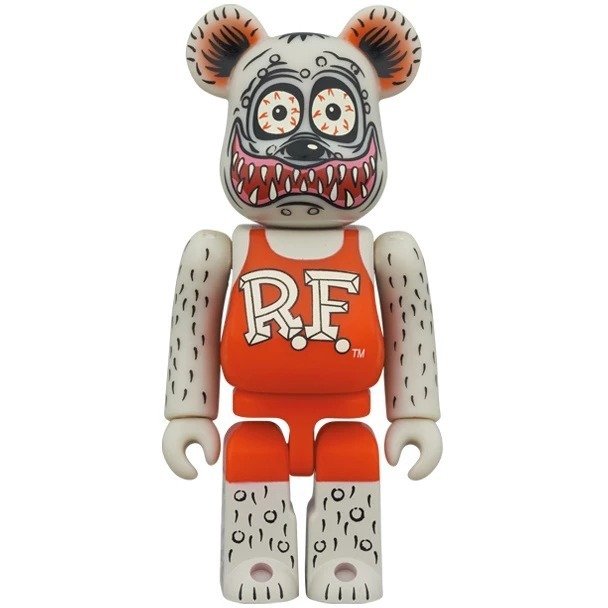 Medicom Toy Be@rbrick - 400%  100% Bearbrick set - Rat Fink by Ed "Big Daddy" Roth (Gray)