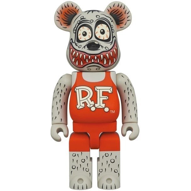 Medicom Toy Be@rbrick - 400%  100% Bearbrick set - Rat Fink by Ed "Big Daddy" Roth (Gray)