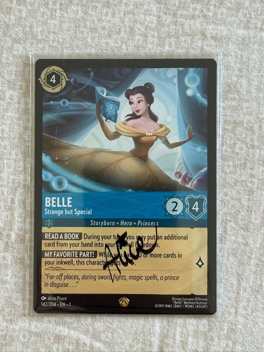 Disney - 1 Card - Belle Leggendary Signed NO RESERVE