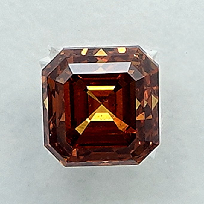 1 pcs Diamant  (Naturfarvet)  - 0.26 ct - Fancy deep Orange nuance Gul - VS2 - International Gemological Institute (IGI)