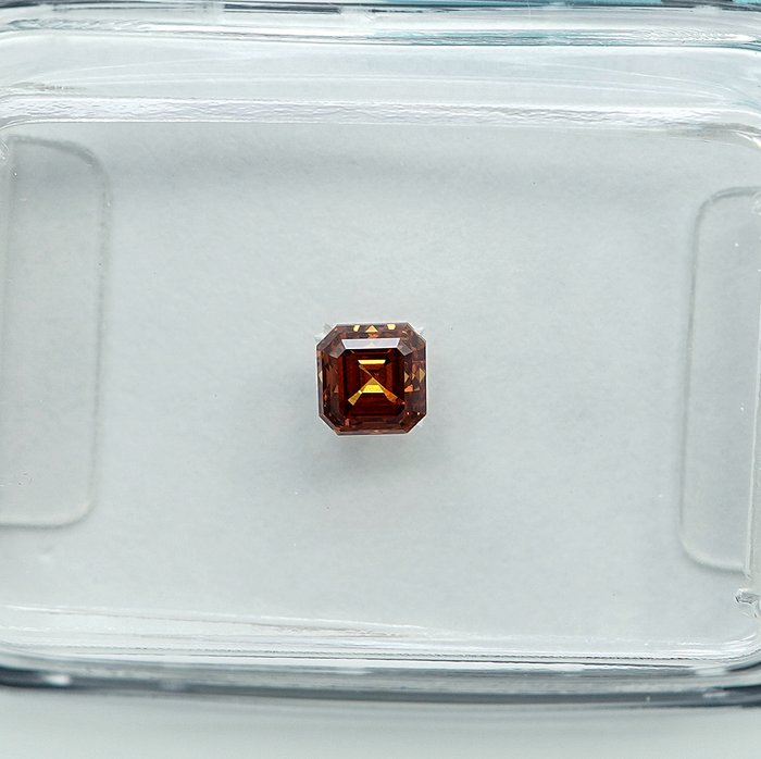 1 pcs Diamant  (Naturfarvet)  - 0.26 ct - Fancy deep Orange nuance Gul - VS2 - International Gemological Institute (IGI)