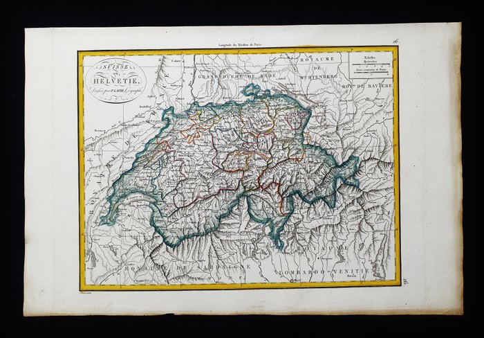 Europa - [LOT of 2] - Elvetic Region / Schweiz / Basel / Zürich / Lausanne / Swisse; Louis Desnos  Louis Brion De La Tour -- Lapie, Malte Brun - [LOT of 2] - La Suisse divisee en ses Cantons / Les Suisses et les Grisons - 1761-1780